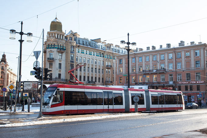 новые трамваи +в петербурге