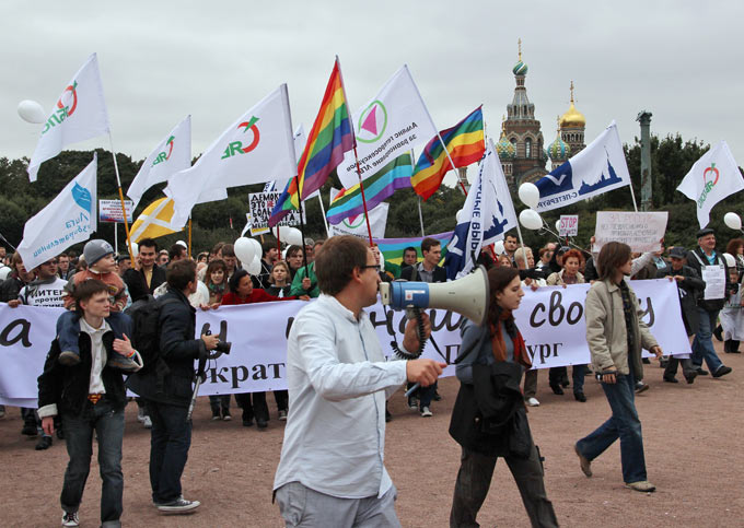 Акция оппозиции "Марш миллионов". Колонна демократических движений и ЛГБТ-сообщества. Фото: Александр Чиженок/Коммерсантъ